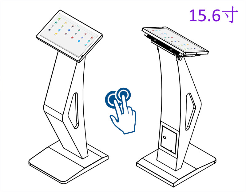卧式广告机交互安卓电容触摸
