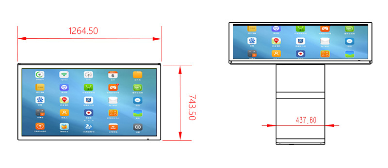 卧式广告机安卓电容触摸一体机