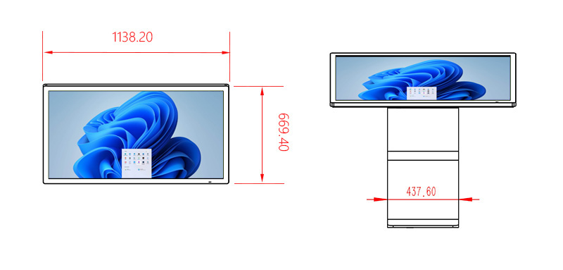 卧式网络windows电容触屏广告机