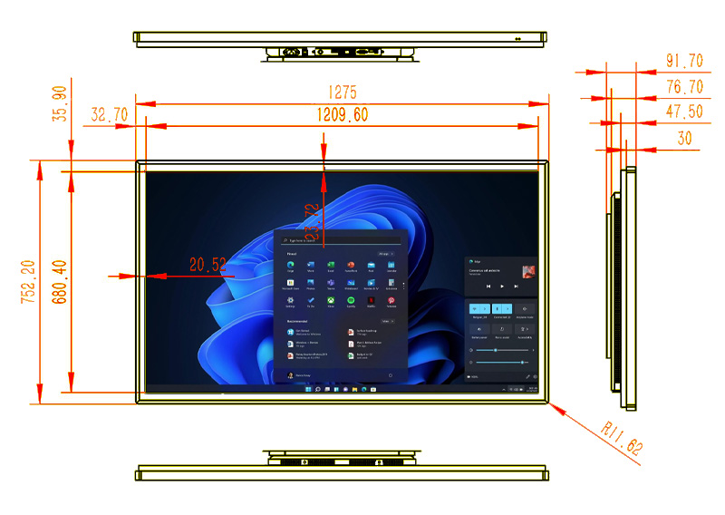 Windows红外触摸广告机厂家