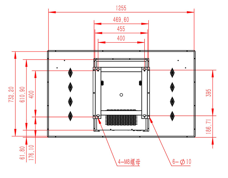 红外43寸触摸显示器