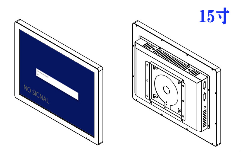 15寸壁挂高清HDMI输入显示器