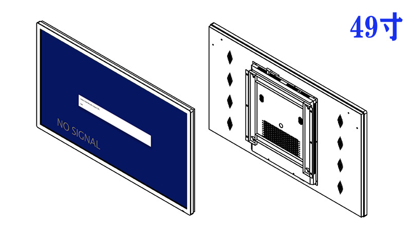 49寸壁挂HDMI输入显示器