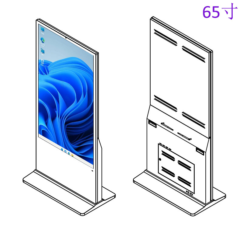 windows电容触摸网络广告机