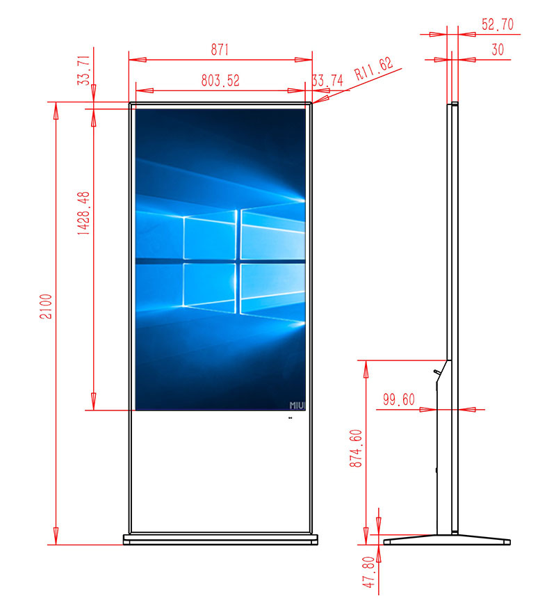 液晶电视立式windows红外触摸一体机