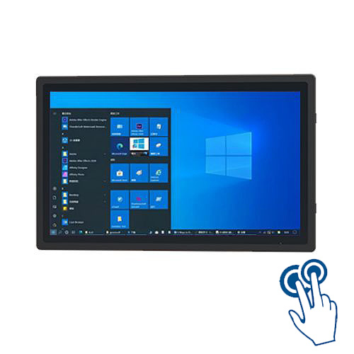 21.5寸封闭式电容触摸工业显示屏嵌入式一体机三防宽压windows工控机