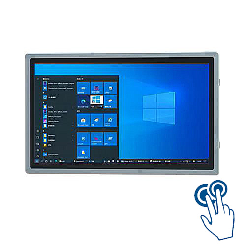 21.5寸封闭式电容触摸工业显示屏嵌入式一体机三防宽压windows工控机
