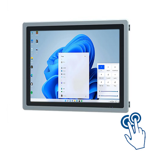 15寸嵌入式工业工控触摸一体机宽压工业平板电脑Windows无风扇电容屏工控机