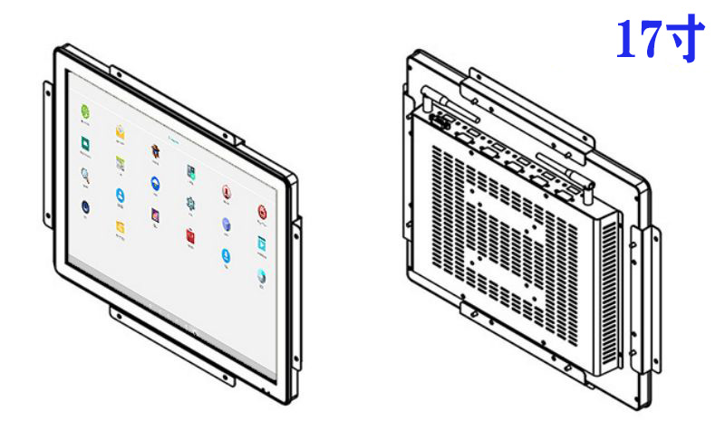 17寸工业一体机嵌入式